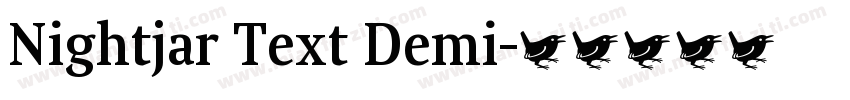 Nightjar Text Demi字体转换